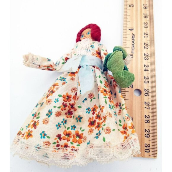 Dick Schnacke Mountain Craft Shop West Virginia Dress Woman Doll Clothespin Folk - Picture 2 of 15